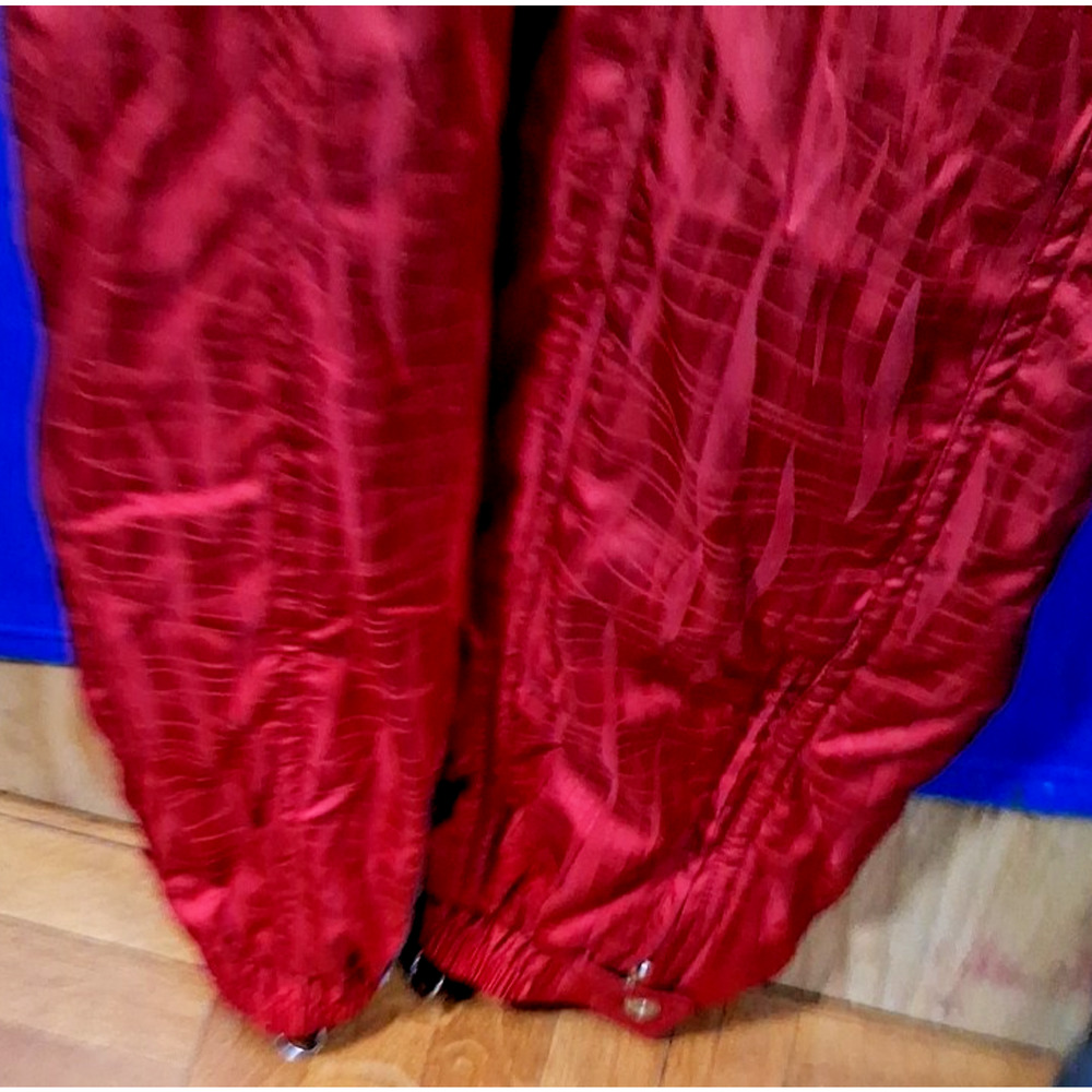 VTG 80s 90s Descente One Piece Ski Red Belted Snow Jumpsuit Snowsuit Women's 12 - Picture 9 of 16